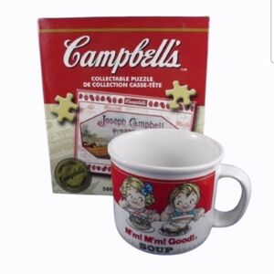 Campbell’s 500-pce Jigsaw PUZZLE Factory Sealed and Campbell’s Soup MUG, Lot